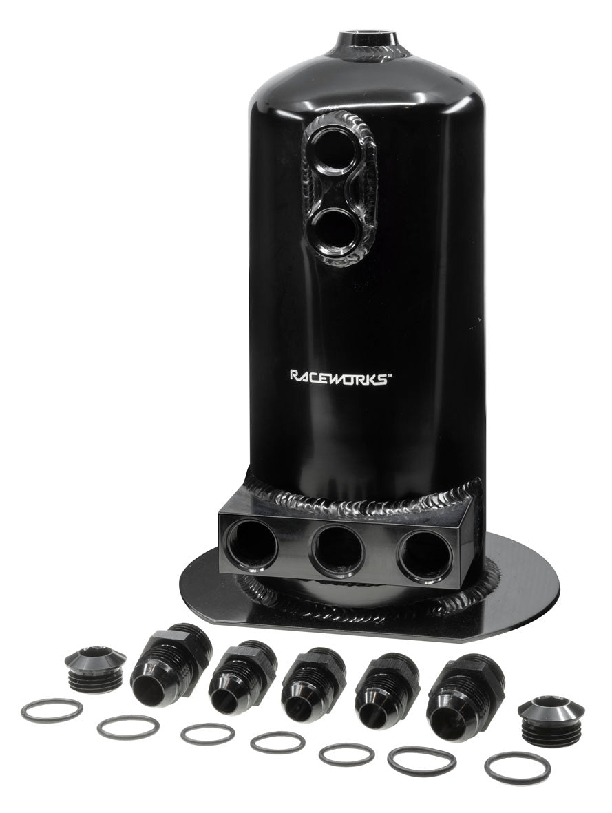 2.5L SURGE TANK AN-8 SINGLE/DUAL OUTLET BLACK