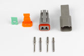 Plug and Pins Only - Matching Set of Deutsch DT-2 Connectors (DT06-2S + DT04-2P) - ( 13 Amp)