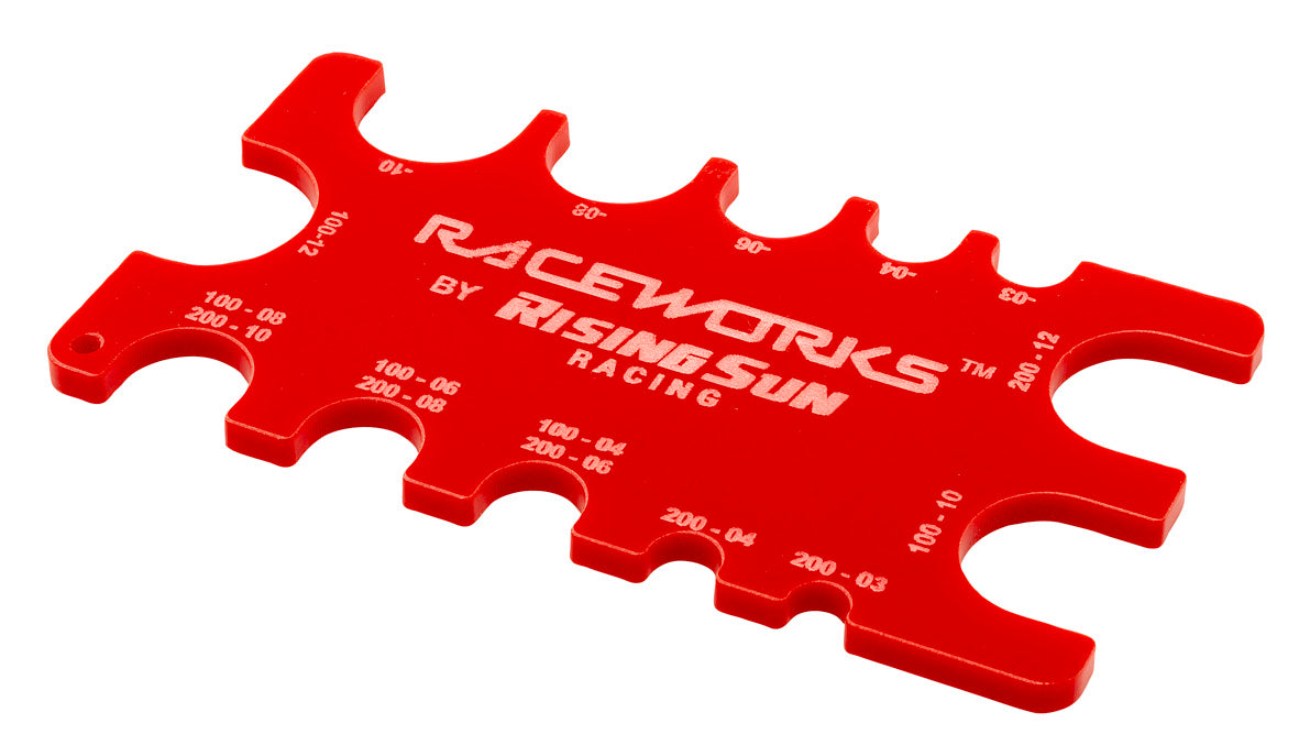 RACEWORKS BRAIDED HOSE GAUGE (RED)