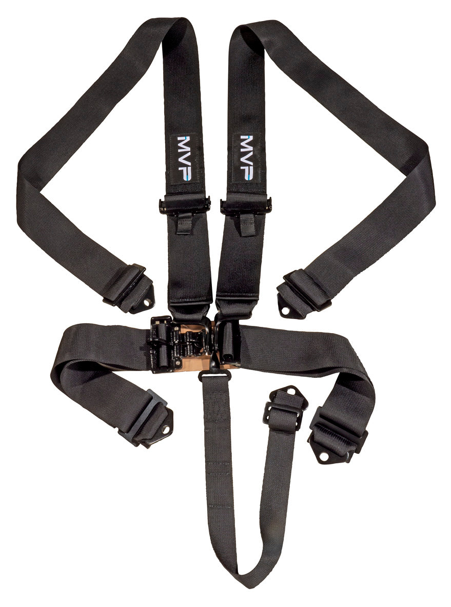 BLACK 5POINT LATCH & LINK HARNESS, SFI APPROVED, 3IN BELTS, BMH & BIE