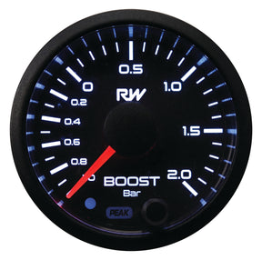 RACEWORKS 52MM ELECTRONIC BOOST/VAC GAUGE (BAR) KIT